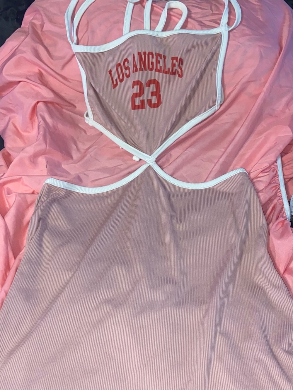 SHEIN Pink Los Angeles 23 Cutout Bodycon Dress